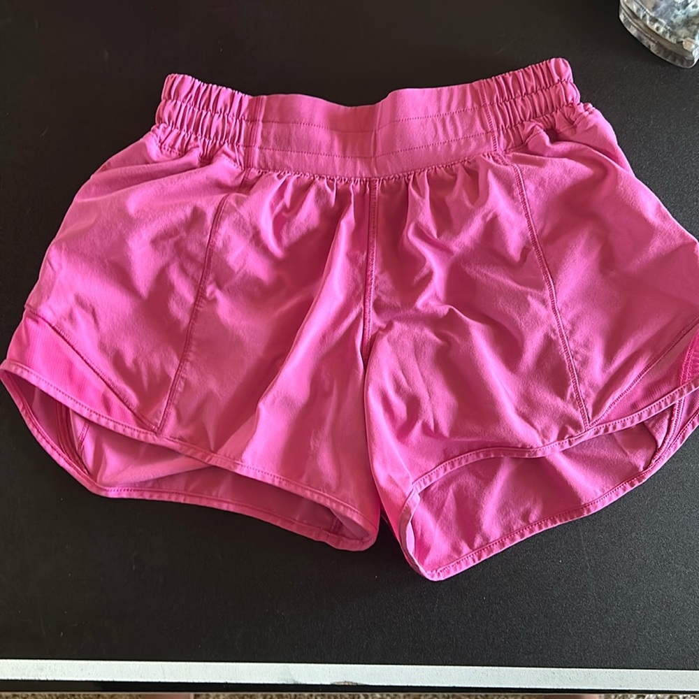 Sonic pink lululemon shorts 4”
